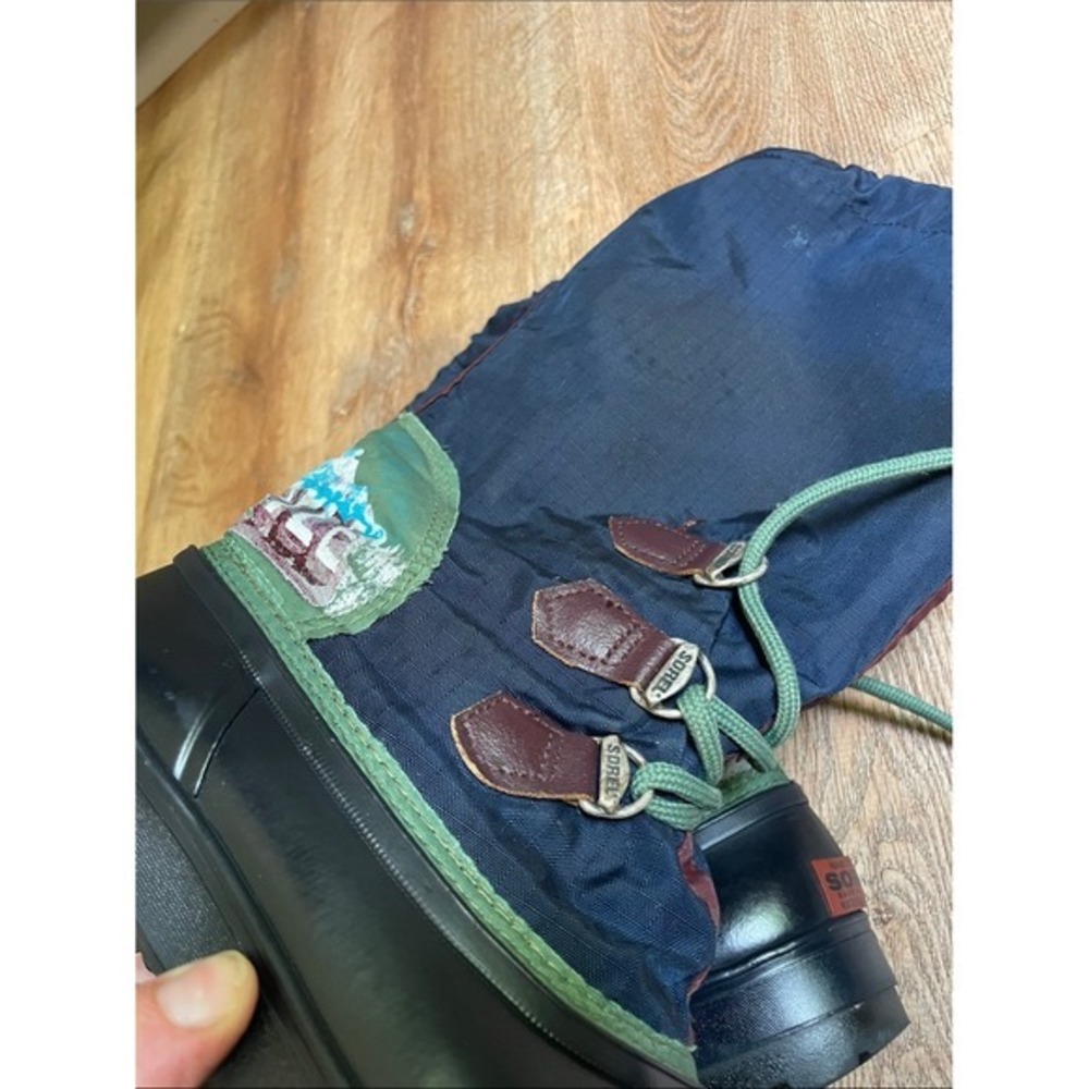 Sorel Winter Boots Ripstop Nylon Rubber Shell Size 8 Vintage Made in Canada - Picture 14 of 16